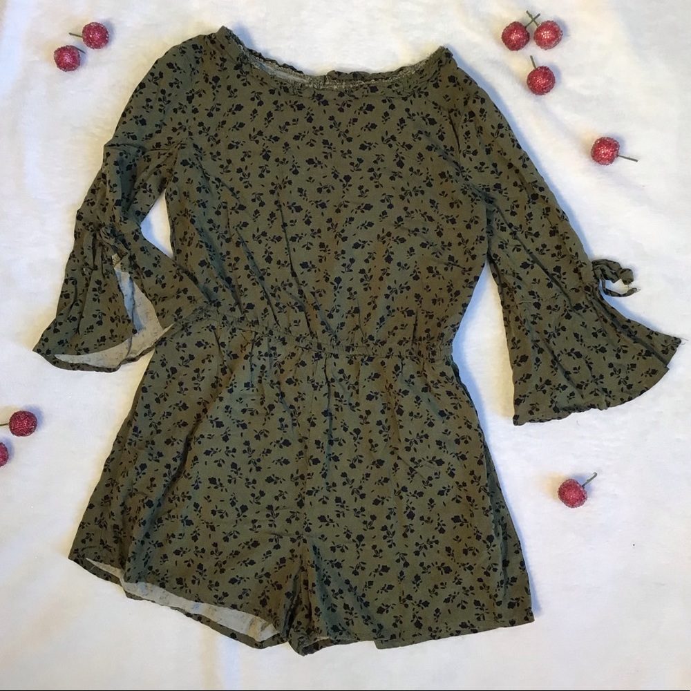 Moss green romper